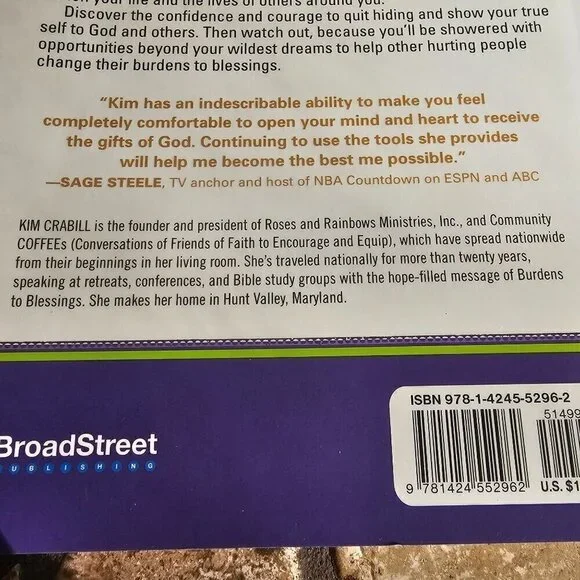 Burdens To Blessings By Kim Crabill, Softcover, Very Good Condition - Picture 3 of 5